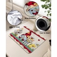 thumbnail image 5 of Spring Ladybug Gnomes Dish Drying Mat for Kitchen Counter, Super Absorbent Quick Dry Coffee Bar Mat Pad Thin Diatomaceous Sink Mat Non Slip Dish Drainer Mat 16''''x18'''' Rustic Summer Daisy Flowers, 5 of 6