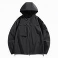 thumbnail image 5 of Towmus Womens Rain Jacket With Hood Lightweight with Hood Waterproof Raincoats Lightweight Solid Color Outdoor Trench Coat, 5 of 5