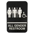 thumbnail image 1 of ADA Handicap Accessible All Gender Restroom Sign with Braille, 9" x 6", 1 of 4