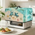 thumbnail image 4 of FOR U DESIGNS Beach Turtle Starfish Pattern Microwave Oven Dust Cover Stain Resistant Protections for Toaster Oven Portable Shield for Countertop Appliances with Top Handle-S, 4 of 8