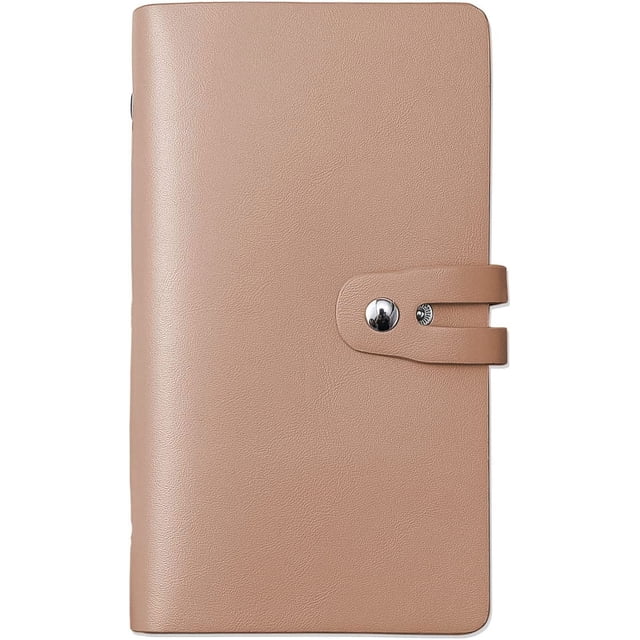 RV Tarjetero RFID, organizador de tarjetas de visita de cuero con 96 ranuras para tarjetas, protector de tarjetas de crédito para gestionar sus diversas tarjetas y documentos importantes para evitar p