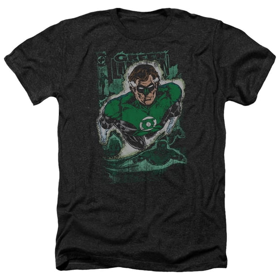 Jla - Green Lantern #1 Distress - Heather Short Sleeve Shirt - Large