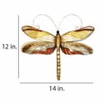 thumbnail image 3 of Eangee Home Design Dragonfly Wall Decor Pearl Tan And Brown, Capiz and Metal, Indoor / Outdoor Safe, 14x1x12 Inches, 3 of 6