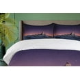 thumbnail image 4 of Ambesonne Night Duvet Cover Sets, Matterhorn Peak Europe, 2-Queen, Purple Coral Beige, 4 of 7