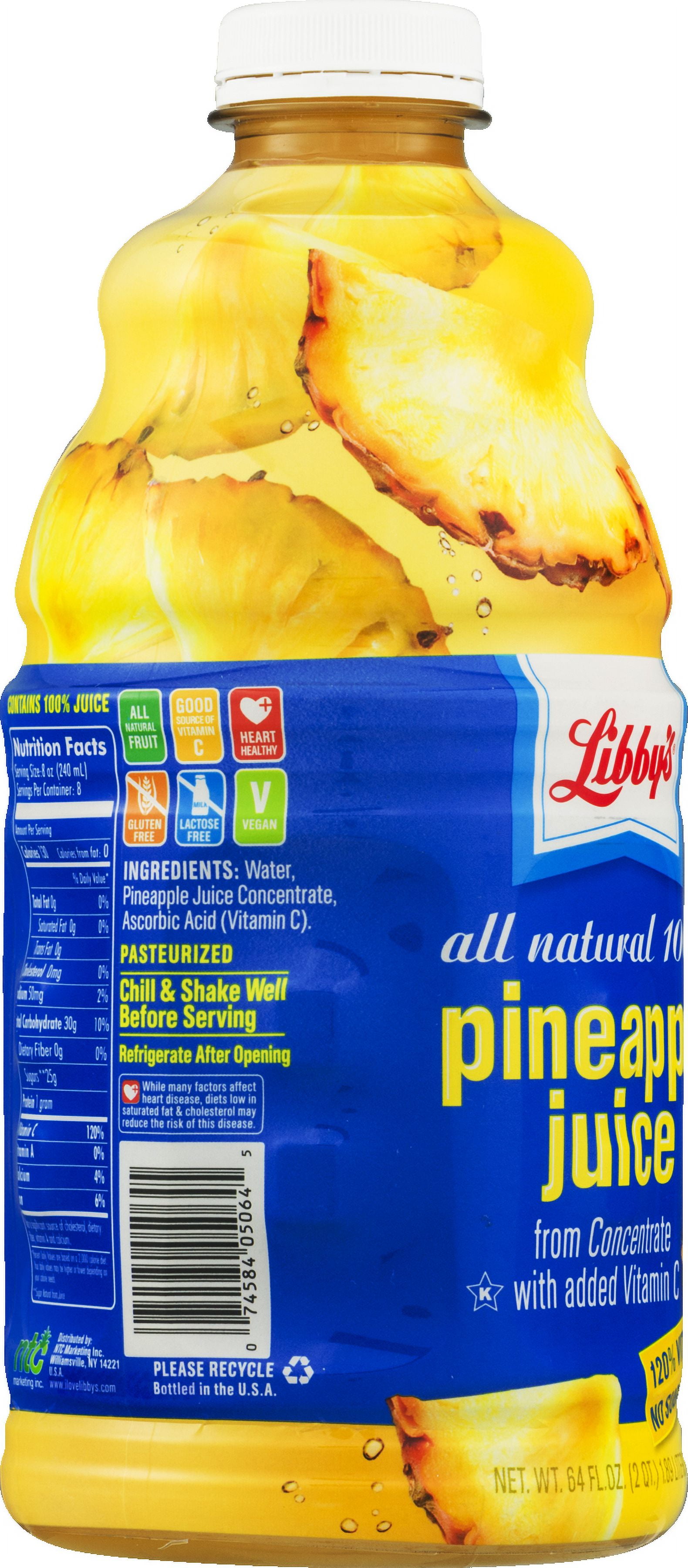 Libby's 100% Pineapple Juice, 64 fl oz