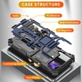 thumbnail image 2 of YSTINNG For Samsung Galaxy Z-Flip4 5G Case Protection Shockproof Cell Phone Case with Kickstand Protective Drop Proof Rugged Cover A311-001, 2 of 6