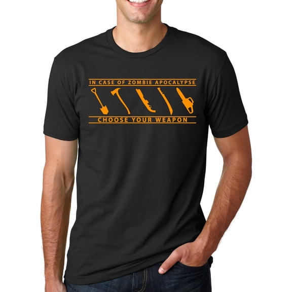 In Case of Zombie Apocalypse Choose Your Weapon Funny Halloween T-Shirt Graphic Tees