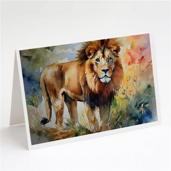0.01 x 5 x 7 in. Lion Greeting Cards - Pack of 8