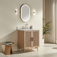 thumbnail image 6 of Fully Assembled 30'' Light Coffee Freestanding Single Sink Bathroom Vanity with Solid Wood Construction and Engineered White Top, 6 of 6