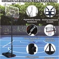 thumbnail image 6 of JERFIT 44" Portable Basketball Hoop System with Wheels, Height Adjustable 5.7-10ft, Outdoor/Indoor Goal with Polycarbonate Backboard, Stable Base for Sand/Water, 6 of 7