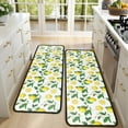thumbnail image 4 of Kitchen Rugs Sets Of 2,Yellow Lemon Fruit Slices White Pattern Anti Fatigue Kitchen Mat Rugs Non Slip Washable,Decorative Kitchen Floor Mats for Kitchen,Sink,Laundry,17"x47"+17"x47", 4 of 5