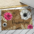 thumbnail image 2 of Personalized Planet 27x18 Spring Floral Doormat with Custom Family Name Printed on Brown Rectangular 1/8” Thick Non Slip Mat for Kitchen Hallway Deck or Porch, 2 of 6