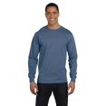 thumbnail image 1 of The Hanes 61 oz Manches Longues Beefy-T - Bleu DENIM - S, 1 of 1