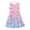 thumbnail image 3 of FOR U DESIGNS Axolotl Cherry Blossom Summer Dresses for Teens Outdoor Activities Sundress Party Clothes 3-4 Years Old Kids Girls Casual Sleeveless Skater Dresses, 3 of 6