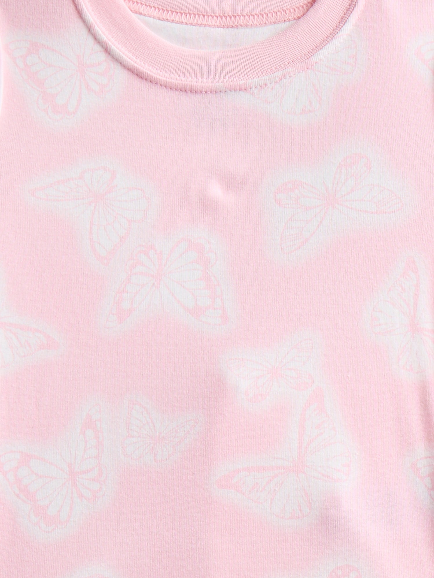 Wonder Nation Toddler Girls Short Sleeve Top, Pants and Shorts Pajama Sleep Set, 3-Piece, Sizes 12M-5T