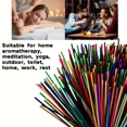 thumbnail image 3 of 100pcs AromaBliss Mixed Scented Incense Sticks - Lavender, Rose, Cherry Blossom, Lemongrass, Jasmine Fragrance, Long-Lasting Natural Wood Base, Yoga, 3 of 5