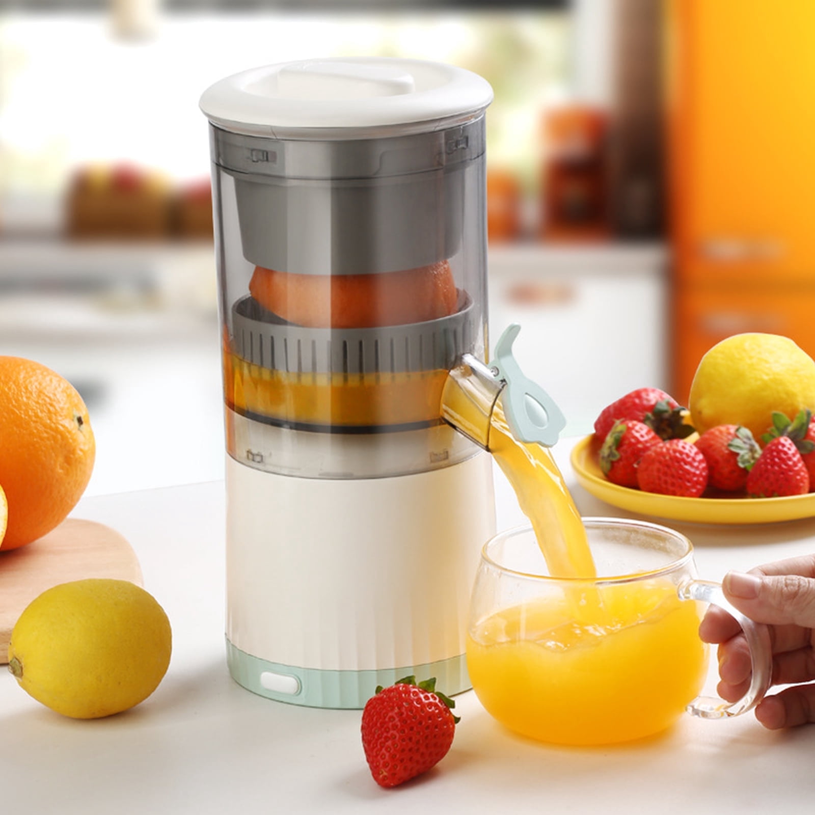 Electric Citrus Juicer, Electric Orange Juicer Machine, USB Charging Wireless Portable Electric Citrus Juicer