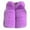 Purple, variant on lnmuld Kids Coats Stylish Winter Coat for Toddler Girls Vest Jacket with Thick Warm Outerwear Solid Color Size:6 Years