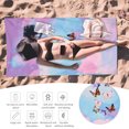 thumbnail image 4 of yulier Butterfly Beach Towel 31"x63" Microfiber Camping Towels Girls Beach Towel Soft Beach Blanket Beach Pool Travel Swimming Bath Shower Towel, 4 of 8