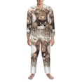 thumbnail image 3 of Balery Cute Cow Bath Pijama para Hombre de Dos Piezas con Manga Larga, Conjunto de Dormir y Descanso Suave con Bolsillos-X-Large, 3 of 7