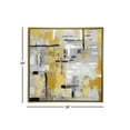 40" x 40" Abstract Framed Wall Art with Gold Frame, by DecMode