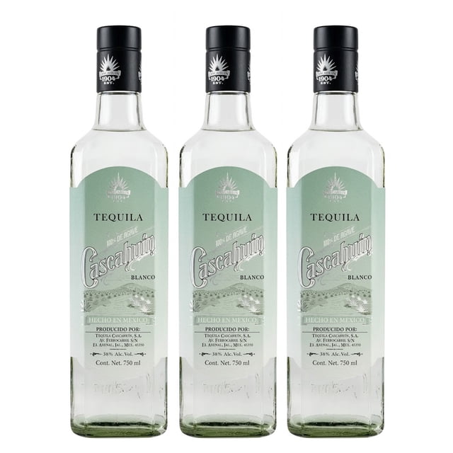 Tripack Tequila Artesanal Cascahuín Blanco 750 Ml Cascahuín Tequila Blanco
