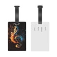 thumbnail image 4 of Flaming Music Notes Fire Luggage Tags Suitcases ID Baggage Identifier Card Name Tag for Travel Backpacks Gym Bags, 4 of 6