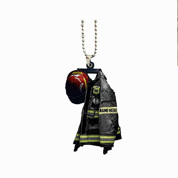 Wadada Personalized Firefighter Shaped Christmas Ornament, Firefighter Gifts, Custom Firefighter Ornaments, Fireman Gifts, Firefighter Ornaments for Christmas Tree, Firefighter Gifts for Men 3"