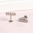 thumbnail image 3 of Titanium Hypoallergenic Threadless Flat Back Stud Earrings Nose Studs , Nostril Tragus Helix Piercing, A Secure Fit and Everyday Wear For Sensitive Skin, 3 of 9