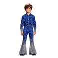 thumbnail image 3 of Tiijoy Little Girls Sequin Print Flare Pants Stage Performance Dance Pants, Sizes 5-6, 3 of 7