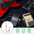 thumbnail image 4 of Uxcell 1 Pcs Guitar Patch Cables 16 Inch Pedal Board Cord 1/4 Inch Metal Double Elbow TS Right Angle Guitar Patch Effect Cable Cord for Instrument Effect Pedal Mixing Console, Red, 4 of 6