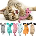 thumbnail image 1 of Cat Catnip Toy Plush Cartoon Cat Mouse Toy Kitten Chew Toy Pet Interactive Toy, 1 of 10