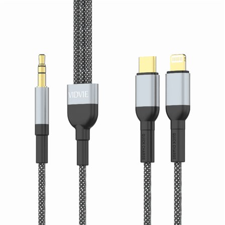 2 in 1 - 3.5mm to Lightning   Type C Aux Cable AL1113