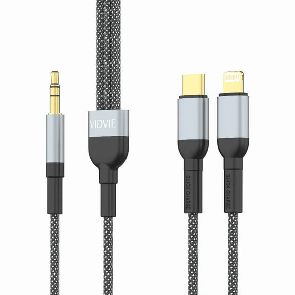 2 in 1 - 3.5mm to Lightning   Type C Aux Cable AL1113