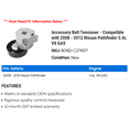 thumbnail image 2 of Accessory Belt Tensioner - Compatible with 2008 - 2012 Nissan Pathfinder 5.6L V8 GAS 2009 2010 2011, 2 of 2