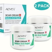 Aliver 2 Pack Scar Cream Scar Removal for New and Old Scars,Stretch Marks Relief Burns Repair 100ml/3.4fl.oz