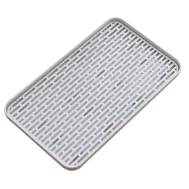 2025 2-tier drain tray for storing toothbrushes, dish brushes, kitchen utensils