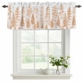 thumbnail image 2 of Orange White Tree Valances for Windows, Decorative Rod Pocket Window Valance Curtains, Forest Nature Wild Botanical Plant Short Curtain Drapes for Kitchen/Living Room, 2 Panels, 42" W x 18" L, 2 of 8