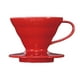 thumbnail image 1 of Hario V60 Cafetera de cerámica con gotero para verter sobre cono, tamaño 01, rojo, 1 of 5