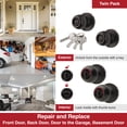thumbnail image 6 of (2 pack) Hyper Tough Two Keyed Entry Ball Locking Doorknobs Oil-Rubbed Bronze Finish Twin Pack, 6 of 9