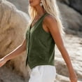 thumbnail image 4 of Ixbnca Women's Corduroy Vest Dressy Button Front Sleeveless Loose Tops Elegant V Neck Fashion Plain Business Vest, 4 of 6