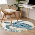 thumbnail image 4 of Sea Turtle 3FT Round Area Rugs for Living Room 111 Marine Animal Blue Gradient Ultra-Thin Non-Slip Round Rugs Machine Washable Low Pile Circle Carpet for Bedroom Kitchen Nursery, 4 of 9