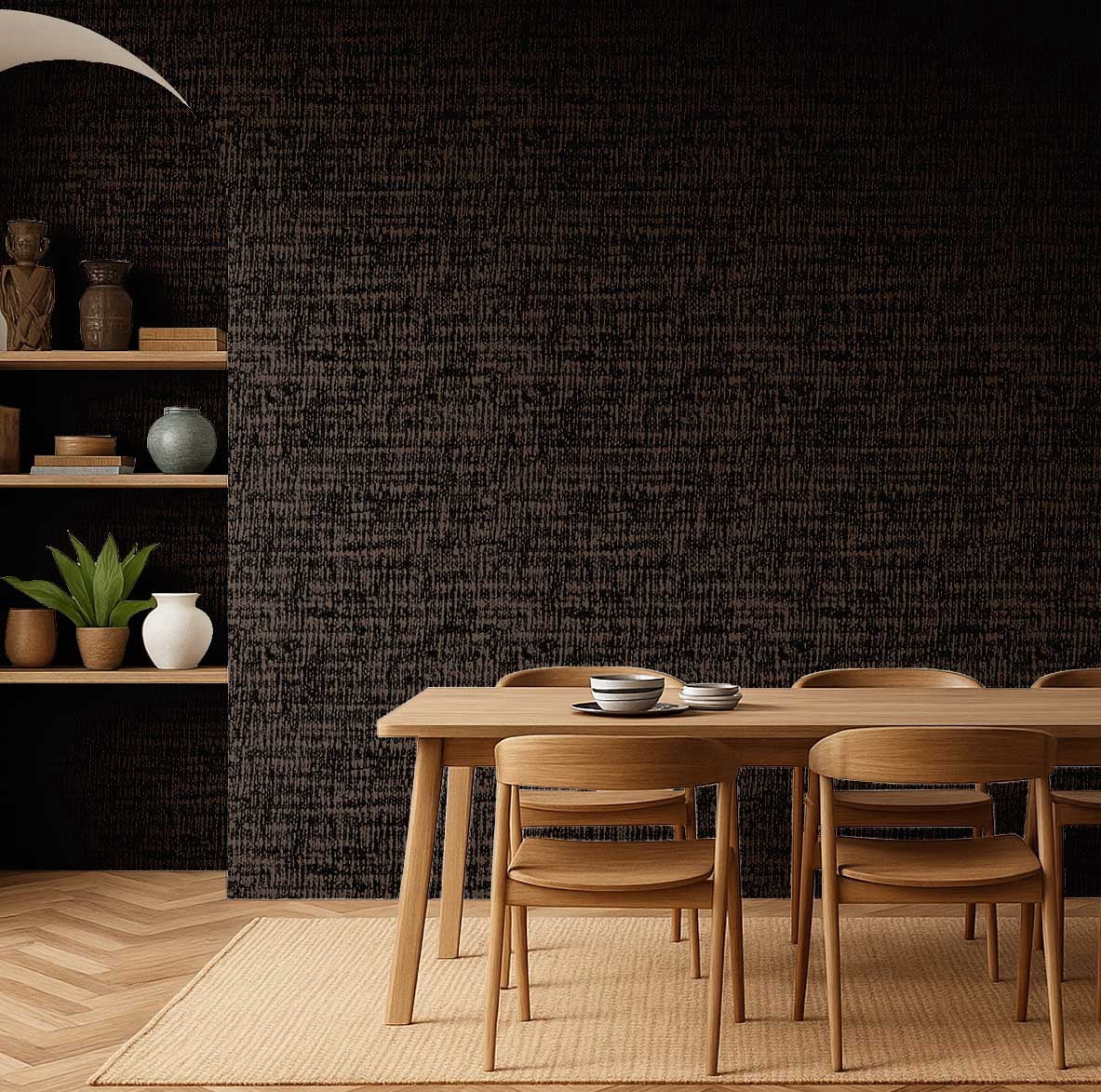 S4Sassy Tweed Texture Wallpaper - Commercial Space Wall Covering, 25" X 120" Self-Adhesive Textured Vinyl Wallpaper, Decorative Walls Wrap, Easy Diy Wall Covering For Retail, Office Spaces - Black
