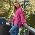 thumbnail image 4 of OBEEII Sweatshirts for Women Plus Size Sweatshirts Oversized Pullover Tops Shirts Comfy Crew Collar Lounge Wear, 4 of 6