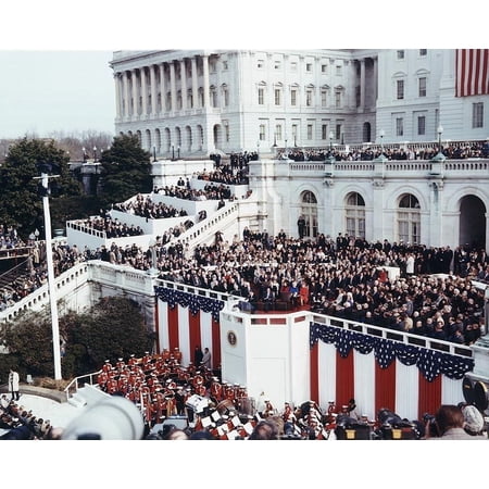 President Ronald Reagan Inaugural Address - 20x30 Inch Glossy Laminated Poster - Stunning Detail and Bold Colors