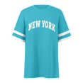 thumbnail image 3 of Women's NYC Graphic Striped Casual Short Sleeve Summer Top Plus Size Loose Fit Fashion Tee Comfortable Stylish Streetwear Loose Dressy Casual Basic Clothes, 3 of 3