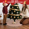 thumbnail image 5 of 30 Inch Christmas Tree Skirt – Velvet Plush Tree Mat, Soft Thickened Polyester with Red Ties, Single-Sided Printing, Available in 30in/36in/48in, Perfect for Holiday Xmas Tree Decoration, 5 of 7