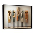 thumbnail image 2 of Designart "African Spirit Totems In Tradition" Folk Religion Floater Framed Wall Art Living Room, 2 of 5