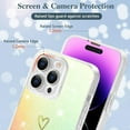 thumbnail image 3 of Compatible with iPhone 14 Pro Max Case Luxury Shiny Laser Cute Love Heart Flexible Glitter Soft Silicone Cover Shockproof Camera Protection Bling Case for iPhone 14 Pro Max Women Girls, 3 of 7