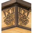 thumbnail image 3 of Meyda Tiffany 164288 Hyde Park Winter Pine 12" Wide Flush Mount Square Ceiling Fixture -, 3 of 7